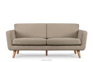 Skandinavisches 3-Sitzer-Sofa in Braun Bouclé