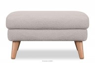 Hellgrauer skandinavischer Sitzhocker Bouclé