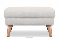 Weißer skandinavischer Sitzhocker Bouclé