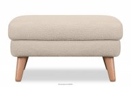 Cremefarbener skandinavischer Sitzhocker Bouclé