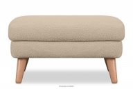 Brauner skandinavischer Sitzhocker Bouclé