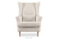 Bequemer Sessel teddy beige auf Beinen
