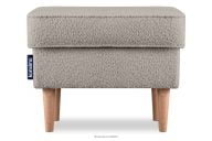Skandinavischer Hocker aus Bouclé beige