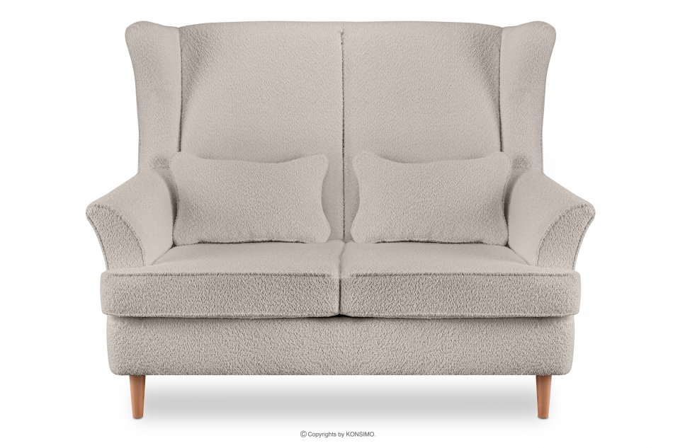 STRALIS Skandinavisches Zweisitzer-Sofa hellbeige boucle hellbeige - Foto 0