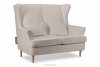 STRALIS Skandinavisches Zweisitzer-Sofa hellbeige boucle hellbeige - Foto 3