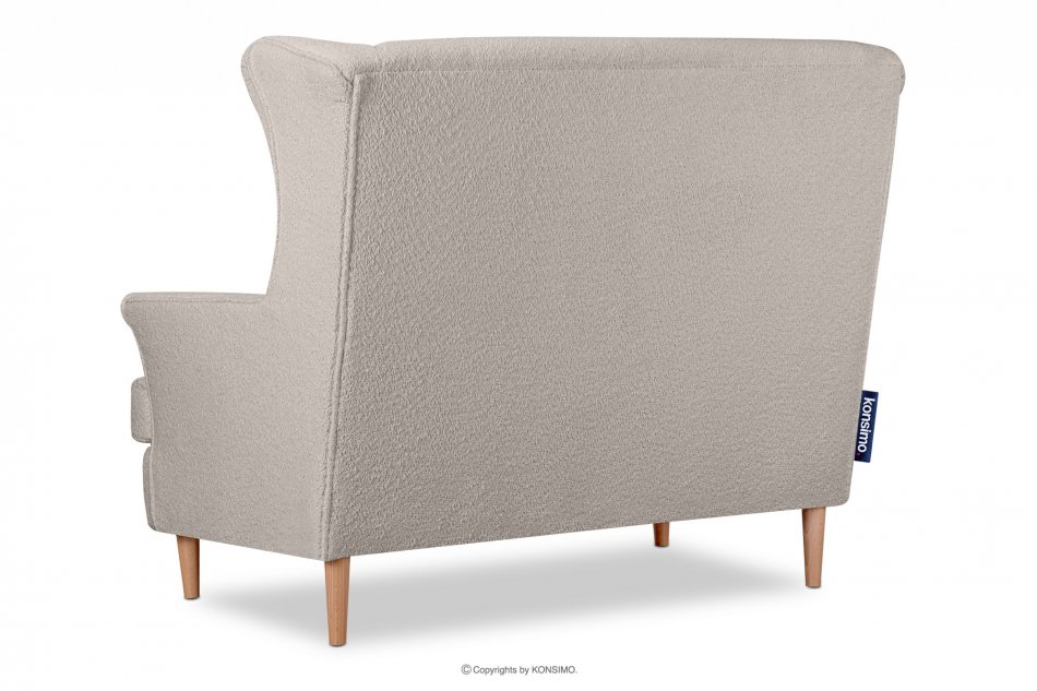 STRALIS Skandinavisches Zweisitzer-Sofa hellbeige boucle hellbeige - Foto 4