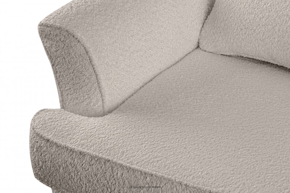 STRALIS Skandinavisches Zweisitzer-Sofa hellbeige boucle hellbeige - Foto 6