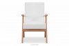 NASET Zeitloses Design Sessel in Weiß Bouclé eiche weiß/hell - Foto 1