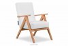 NASET Zeitloses Design Sessel in Weiß Bouclé eiche weiß/hell - Foto 3