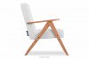 NASET Zeitloses Design Sessel in Weiß Bouclé eiche weiß/hell - Foto 5