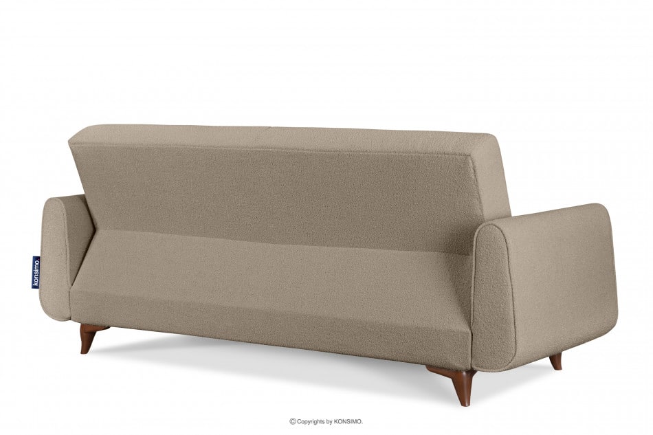 GUSTAVO Dreisitziges Sofa aus braunem Bouclé braun - Foto 3