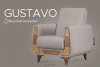 GUSTAVO Sessel aus Aschenstoff Bouclé asche - Foto 9