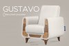 GUSTAVO Sessel aus weißem Stoff Bouclé weiß - Foto 9