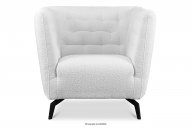 Eleganter gesteppter Sessel mit Beinen weiß Bouclé