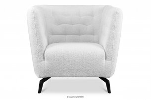 CORDI, https://konsimo.de/kollektion/cordi/ Eleganter gesteppter Sessel mit Beinen weiß Bouclé weiß - Foto