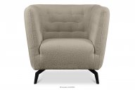 Eleganter gesteppter Sessel mit Beinen beige Bouclé
