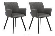 Velours Sessel grau 2tlg.