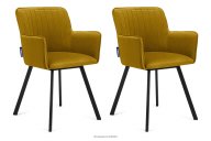 Velours Sessel gelb 2tlg.