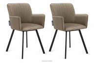 Velours Sessel beige 2tlg.