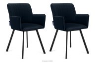 Velours Sessel marineblau 2tlg.