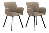 Veloursstuhl beige 2tlg.