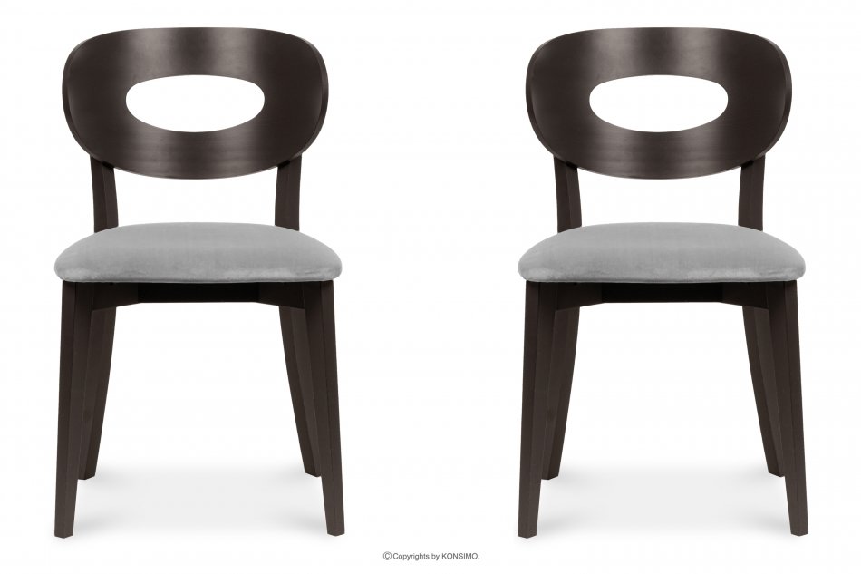 TANER Vintage Stuhl wenge grau 2tlg. grau/wenge - Foto 2