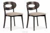 Vintage Stuhl wenge beige 2tlg.