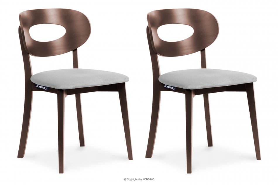 TANER Vintage Macho Stuhl grau 2tlg. grau/mahagoni - Foto 0