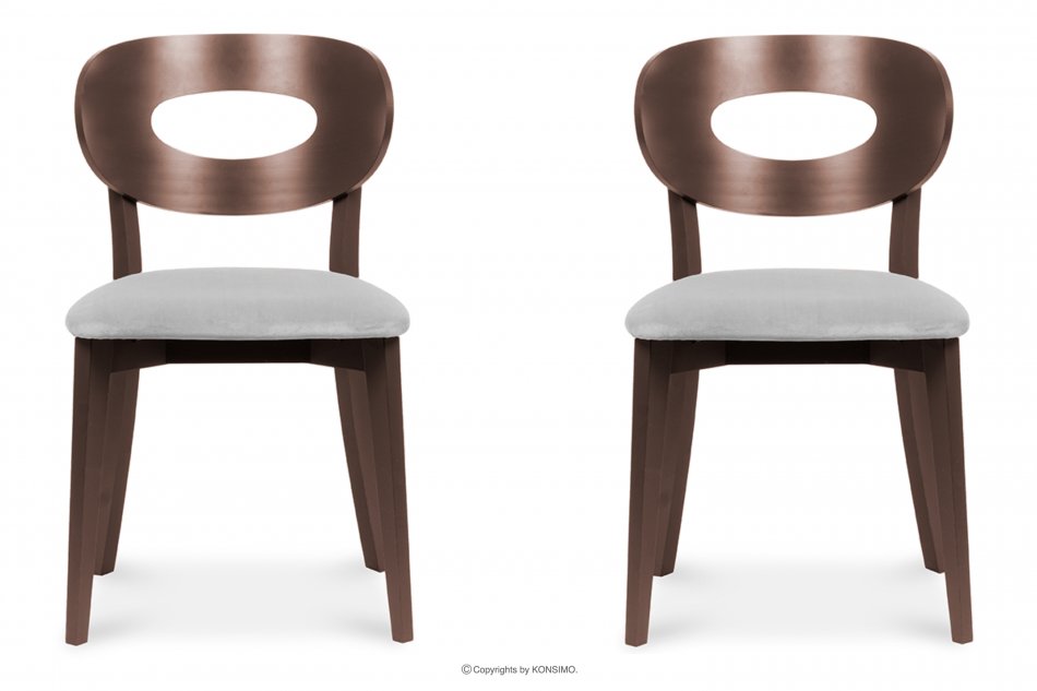 TANER Vintage Macho Stuhl grau 2tlg. grau/mahagoni - Foto 2