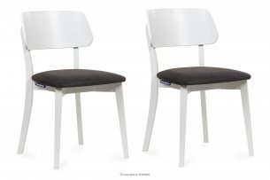 VINIS, https://konsimo.de/kollektion/vinis/ Moderne weiße Holzstühle graphit 2tlg. graphit/weiß - Foto