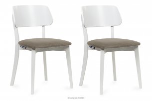 VINIS, https://konsimo.de/kollektion/vinis/ Moderne weiße Holzstühle beige 2tlg. beige/weiß - Foto