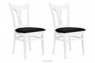 TILU, https://konsimo.de/kollektion/tilu/ Glamour Esszimmerstühle schwarz 2tlg. schwarz/weiß - Foto