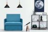 PEDATU Kinderzimmer-Klappsessel blau blau - Foto 2