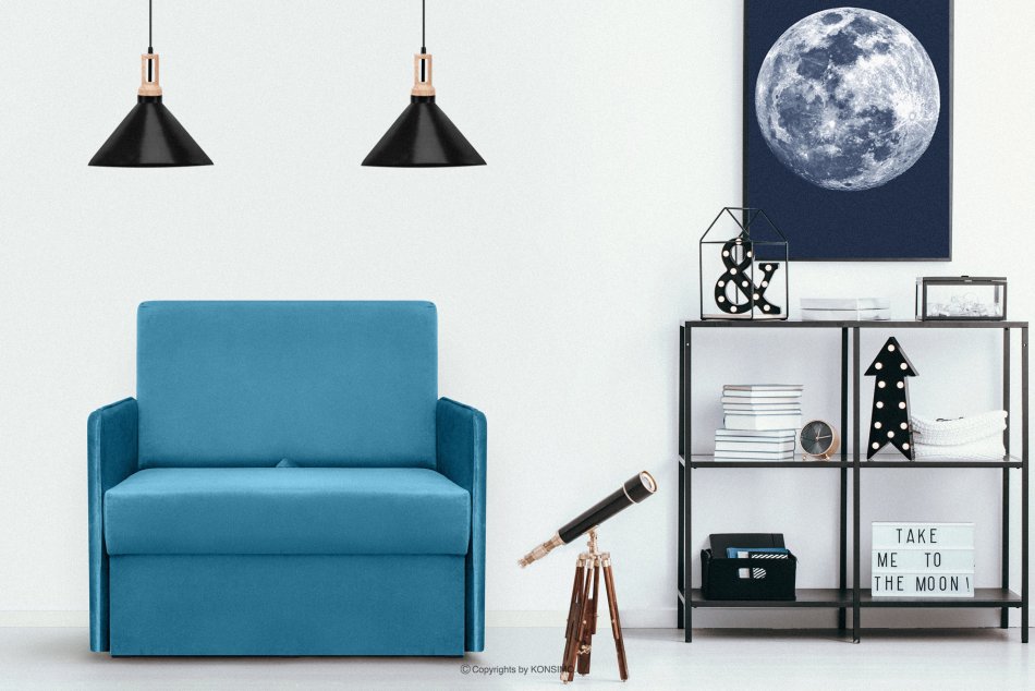PEDATU Kinderzimmer-Klappsessel blau blau - Foto 1