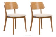 Moderne Holzstühle Eiche creme 2tlg.