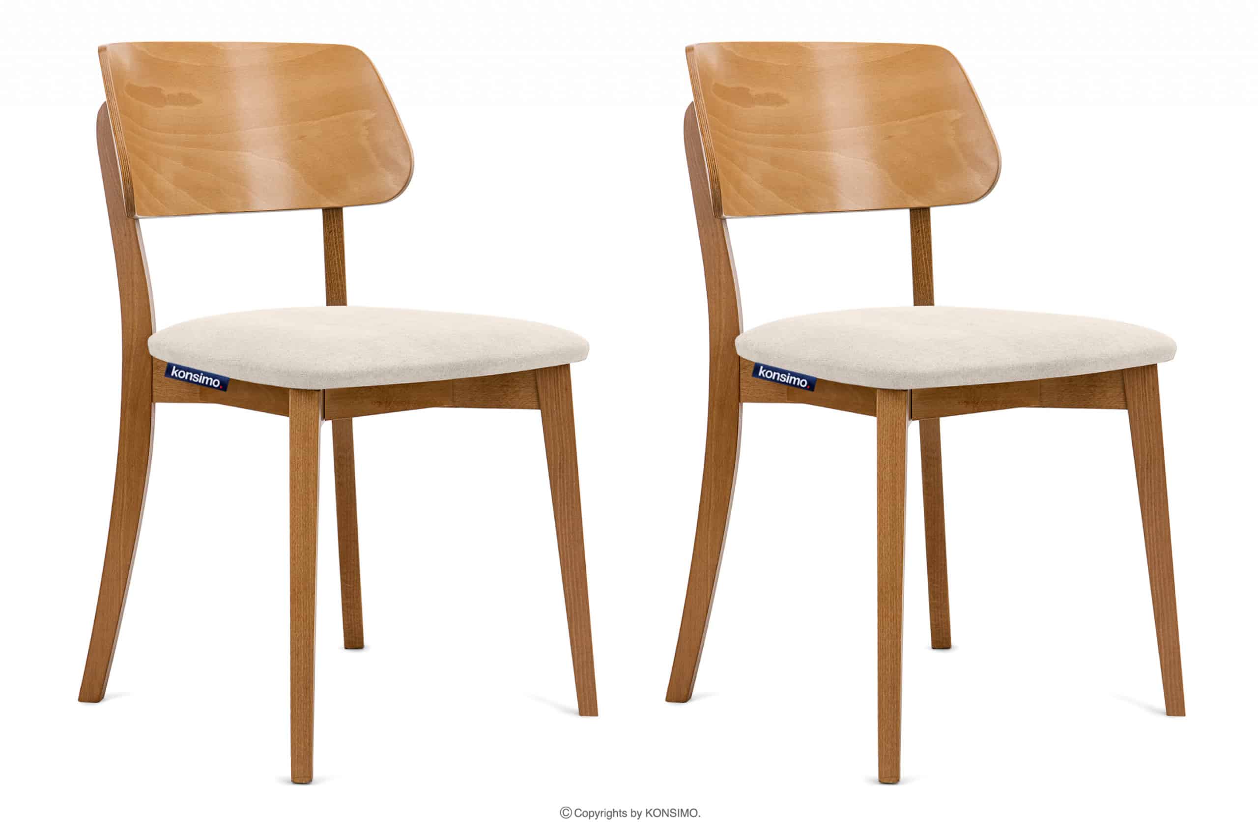 Moderne Holzstühle Eiche creme 2tlg. VINIS