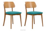 Moderne Holzstühle Eiche türkis 2tlg.