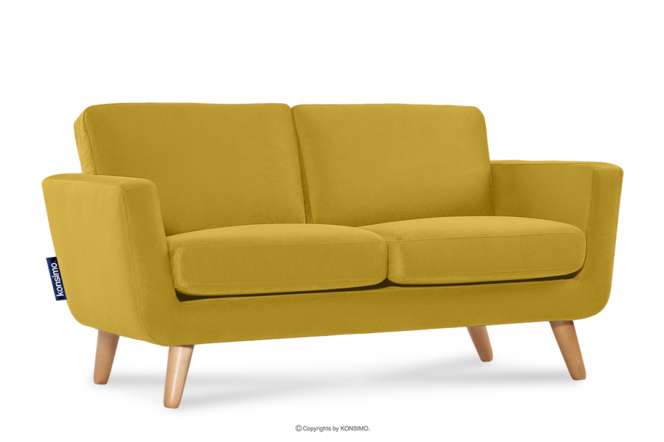 TAGIO Gelbes skandinavisches 2-Sitzer-Sofa gelb - Foto 2