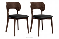 Loftstuhl Nussbaum dunkel schwarz 2tlg.