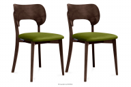 Loftstuhl Nussbaum dunkel oliv 2tlg.
