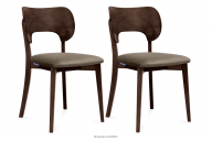 Loftstühle Nussbaum dunkel beige 2tlg.
