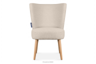 Sessel mit hohen Beinen in Stoff hellbeige Bouclé