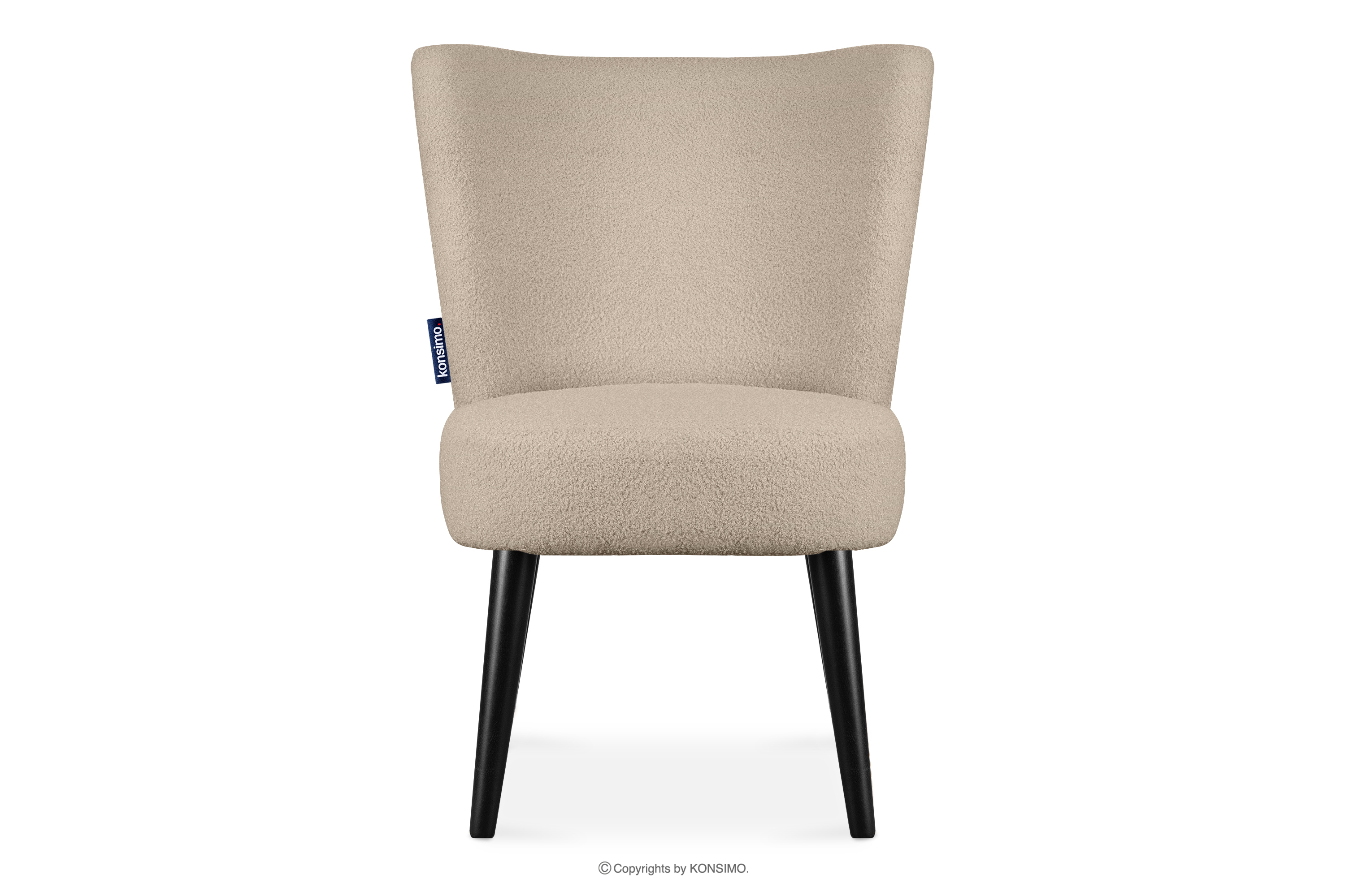Hochbein-Sessel für Wohnzimmer boucle beige