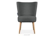 Hochbein-Sessel aus Boucle-Stoff dunkelgrau