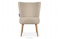Hochbein-Sessel aus Bouclestoff beige
