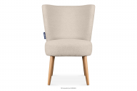 Sessel mit hohen Beinen aus Boucle-Stoff hellbeige