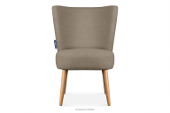 Sessel mit hohen Beinen aus Bouclestoff dunkelbeige