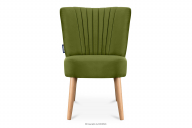 Hochbein-Sessel aus olivfarbenem Velours-Stoff