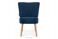 Hochbeiniger Sessel aus navyblauem Samtstoff