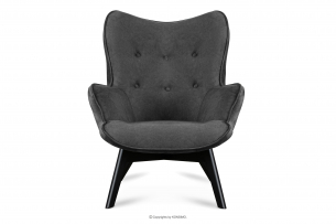 GLORI, https://konsimo.de/kollektion/glori/ Lounge-Sessel mit gestepptem Velours dunkelgrau dunkelgrau/schwarz - Foto